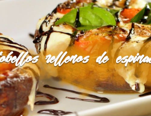 Portobellos rellenos de espinacas