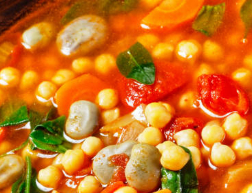 Sopa de garbanzos y espinacas