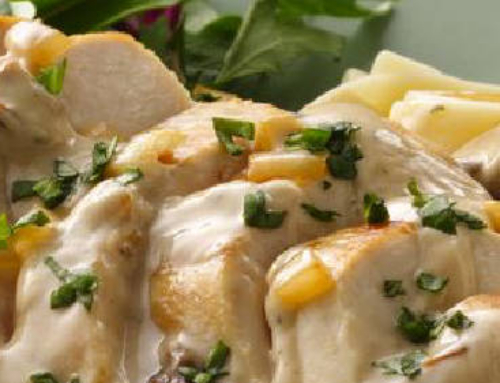 Pollo Alfredo con brócoli