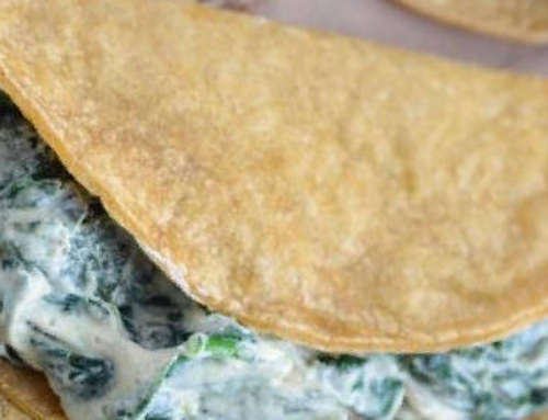 Tacos de requesón con poblano y espinaca