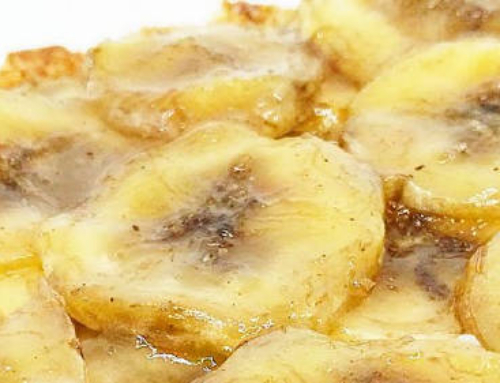 Tarta vegana de crema de plátano